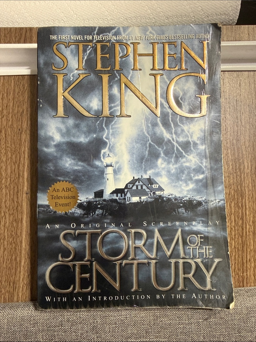 Stephen King Storm of the Century Wall Art - Blue, Gray, Gold Accents